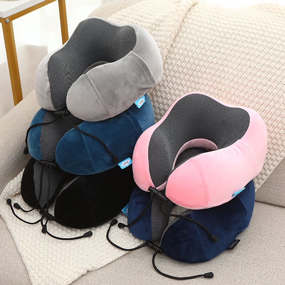 Memory foam travel neck pillow 