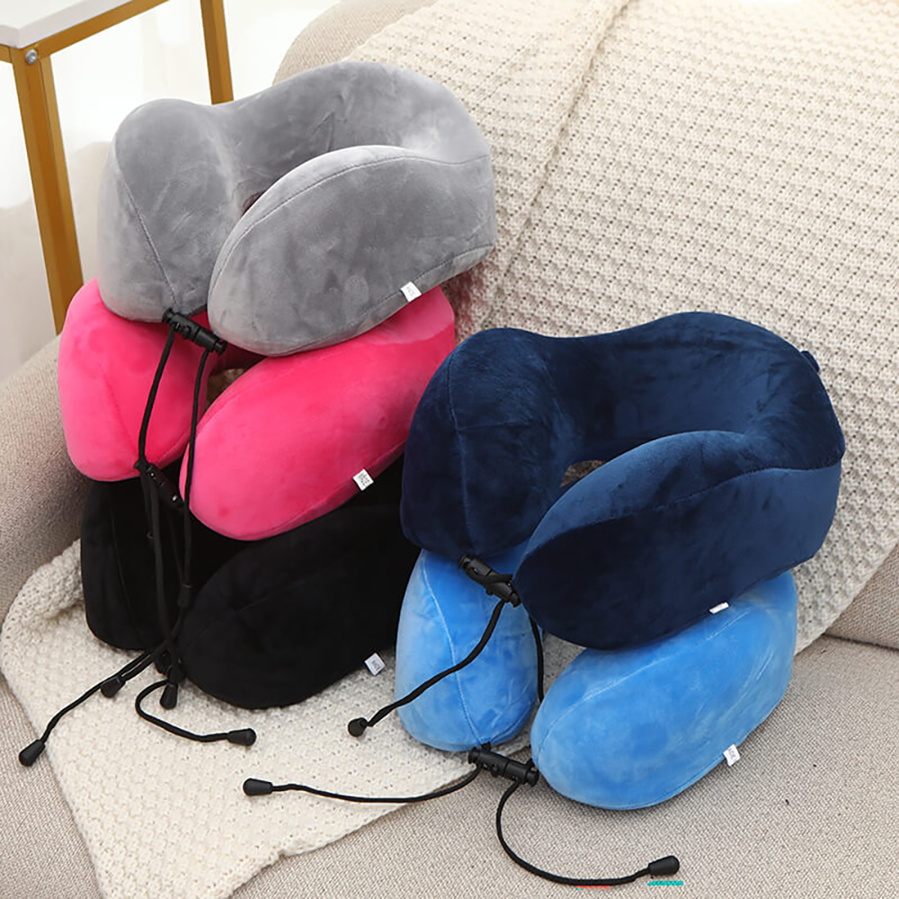 Memory foam travel neck pillow 