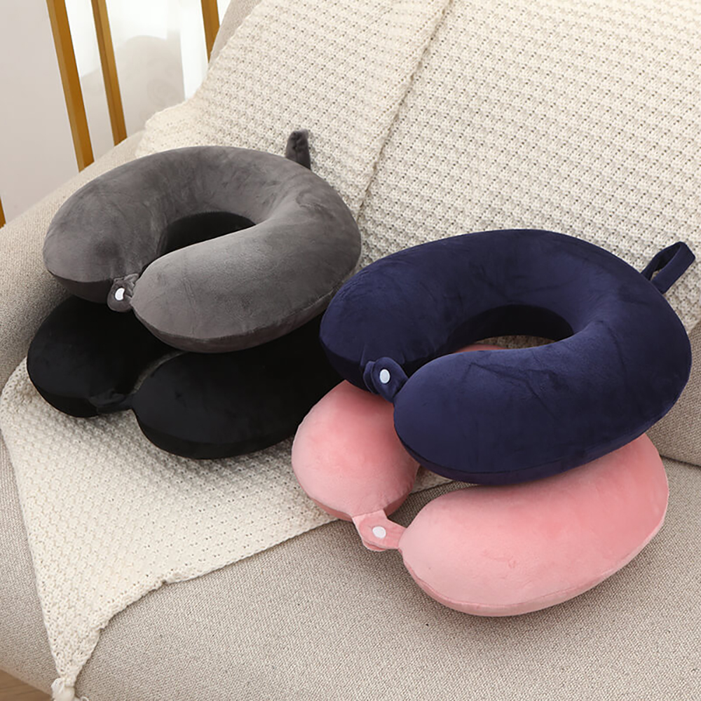 Memory foam travel neck pillow 