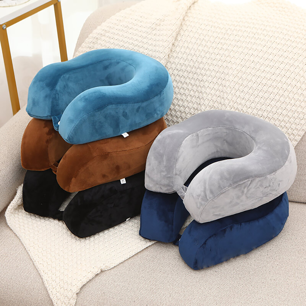 Memory foam travel neck pillow 